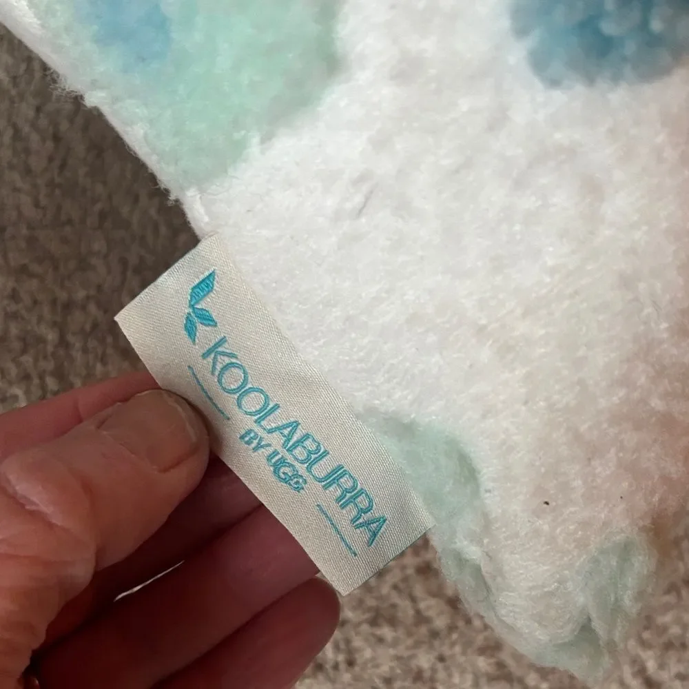 UGG Kookaburra Blue and Cream Textured Pillow